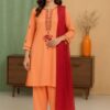 Zard Narangi 3-Piece Georgette Outfit