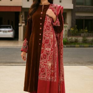 Velvet Luxury Collection Embroidered Suit